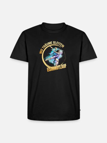 Wo träume gleiten - Eiskunstlauf - Männer Premium Bio T-Shirt - Schwarz