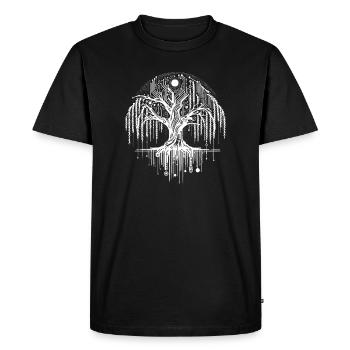Conception de circuits numériques d’arbre de vie - T-shirt Premium bio Homme - noir - Devant - Nico (187cm)