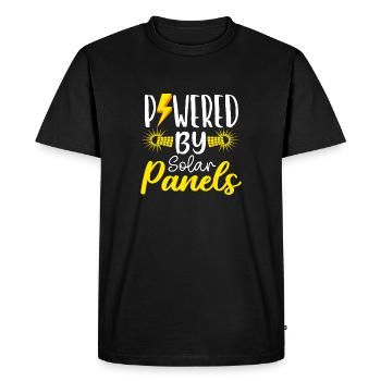 Énergie solaire alimentée par des panneaux solaires Énergie renouvelable - T-shirt Premium bio Homme - noir - Devant - Nico (187cm)