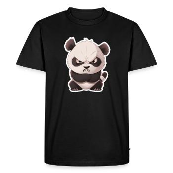 Cute baby panda panda snapped - Men's Premium Organic T-Shirt - black - Front - Nico (187cm)