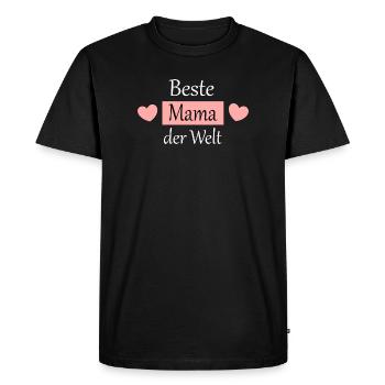 Meilleure maman du monde disant maman de la fête des mères - T-shirt Premium bio Homme - noir - Devant - Nico (187cm)