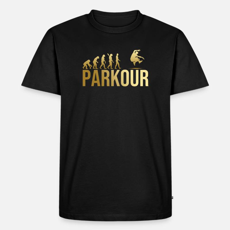 Evolution Parkour - Männer Premium Bio T-Shirt - Schwarz