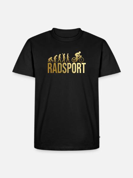 Evolution Radsport - Männer Premium Bio T-Shirt - Schwarz