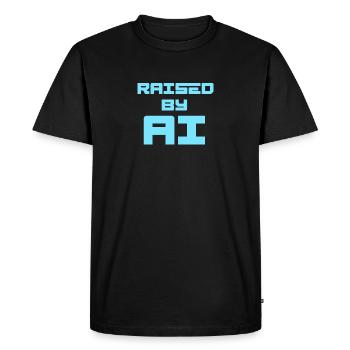 ÉLEVÉ PAR L’IA - T-shirt Premium bio Homme - noir - Devant - Nico (187cm)