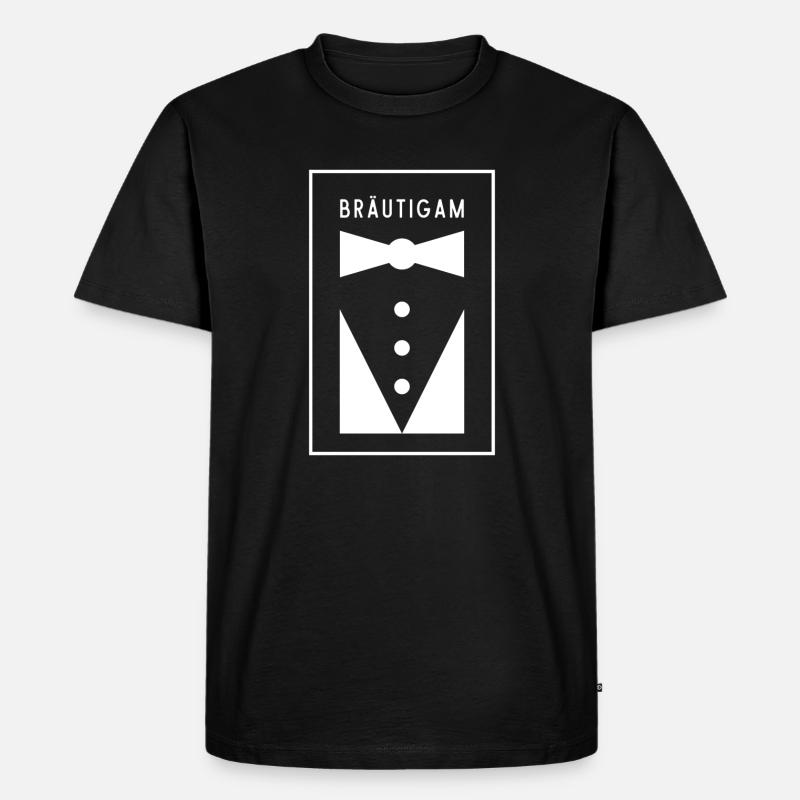 BRÄUTIGAM - Männer Premium Bio T-Shirt - Schwarz