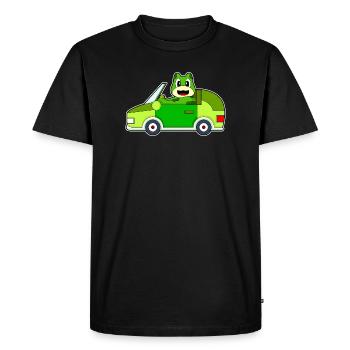 Voiture grenouille - T-shirt Premium bio Homme - noir - Devant - Nico (187cm)