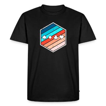 Jeux de cartes Jeux d’argent Roulette Poker Jeux d’argent - T-shirt Premium bio Homme - noir - Devant - Nico (187cm)
