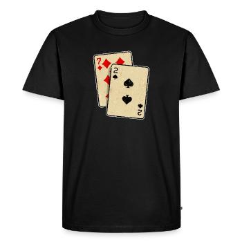 Jeux de cartes Jeux de hasard Casino Poker Jeux de hasard Poker - T-shirt Premium bio Homme - noir - Devant - Nico (187cm)