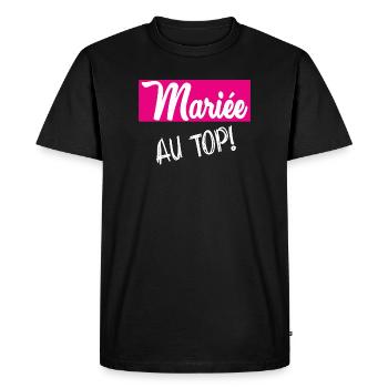 MARIEE - T-shirt Premium bio Homme - noir - Devant - Nico (187cm)