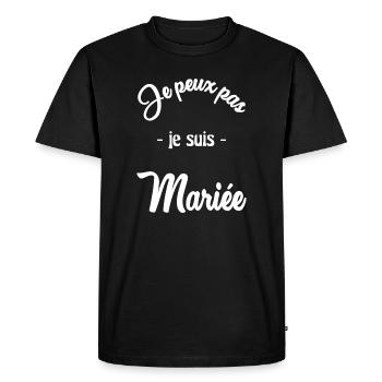 MARIEE. FUTURE MARIEE - T-shirt Premium bio Homme - noir - Devant - Nico (187cm)