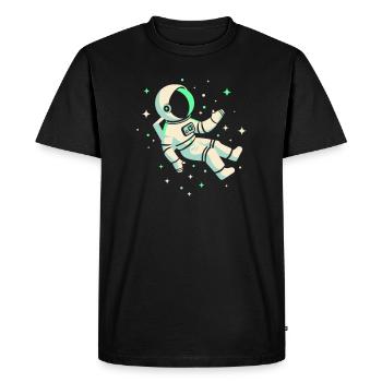 Astronaut - Men's Premium Organic T-Shirt - black - Front - Nico (187cm)