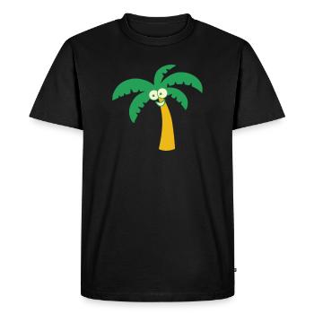 Palmier - T-shirt Premium bio Homme - noir - Devant - Nico (187cm)