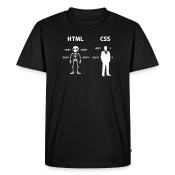 Code Css C++ Php Java Developer Code Scripting - Men's Premium Organic T-Shirt - black - Front - Nico (187cm)