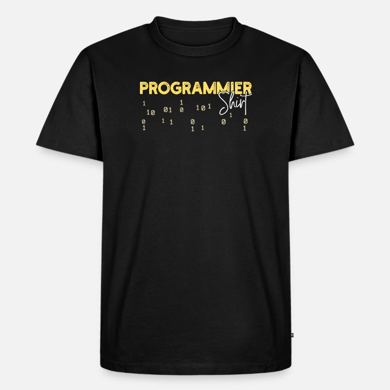 Developer Statement Coden Skripting Webentwickler - Männer Premium Bio T-Shirt - Schwarz