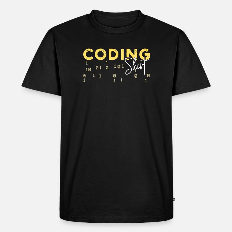 Coden Statement Developer Programmer Scripting - Men's Premium Organic T-Shirt - black
