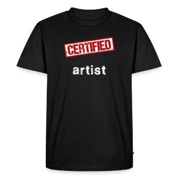 Artiste - T-shirt Premium bio Homme - noir - Devant - Nico (187cm)
