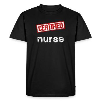 Infirmier - T-shirt Premium bio Homme - noir - Devant - Nico (187cm)