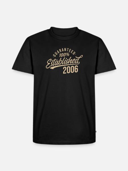100% Established in 2006 - Männer Premium Bio T-Shirt - Schwarz