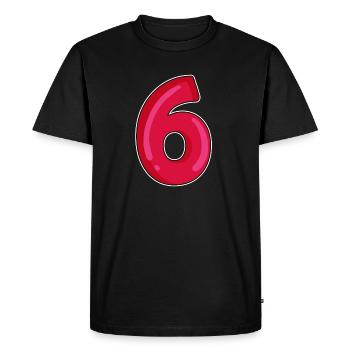 Six Numéro 6 Numéro Rouge - T-shirt Premium bio Homme - noir - Devant - Nico (187cm)