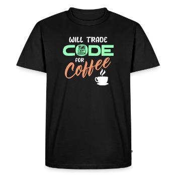 Programmeur, Développeur, Instruction de code, Ordinateur - T-shirt Premium bio Homme - noir - Devant - Nico (187cm)