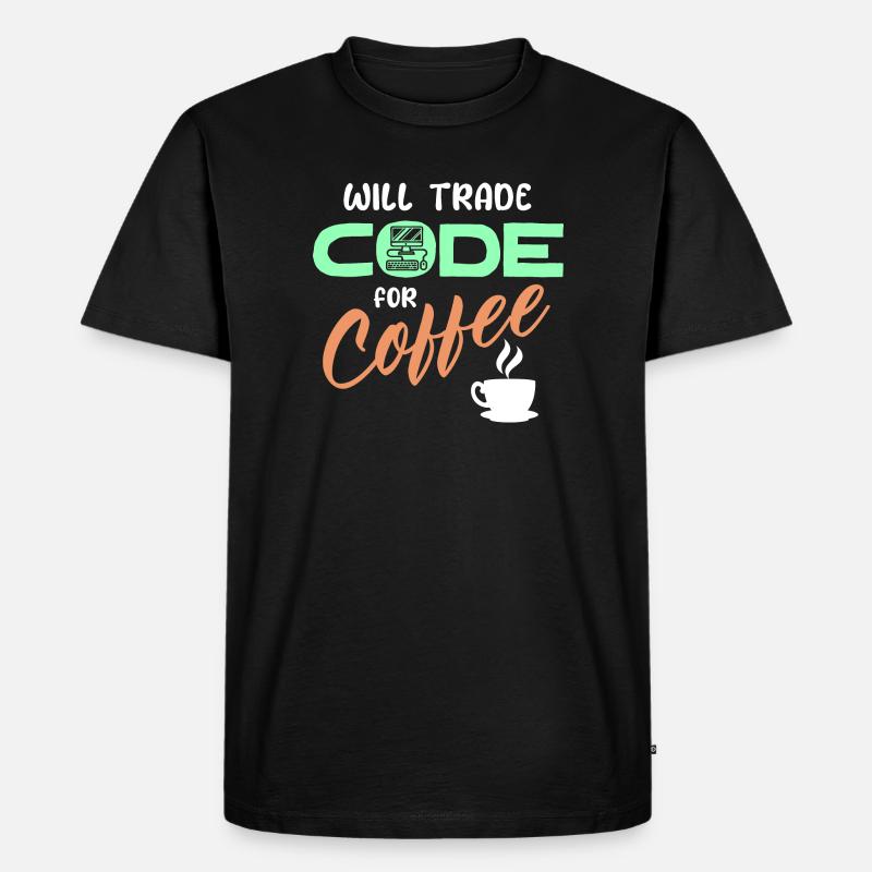 Programmer Developer Code Statement Computer - Men's Premium Organic T-Shirt - black