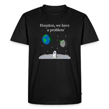 Houston : nous avons un problème - T-shirt Premium bio Homme - noir - Devant - Nico (187cm)