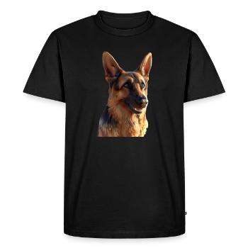 Chien de berger allemand Amour Chien de berger allemand Chiens - T-shirt Premium bio Homme - noir - Devant - Nico (187cm)
