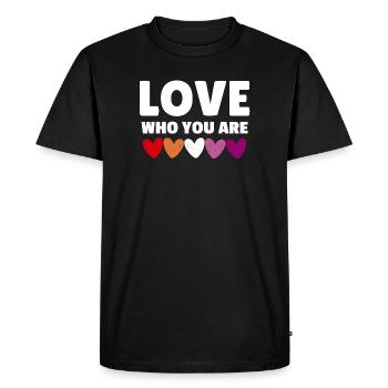 Lesbienne. Aimez qui vous êtes - T-shirt Premium bio Homme - noir - Devant - Nico (187cm)