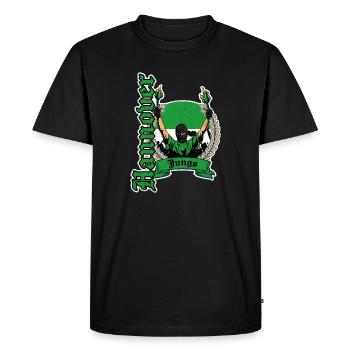 Hannover Jungs Fußball - Männer Premium Bio T-Shirt - Schwarz - Vorne - Nico (187cm)