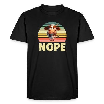Vaches Vaches - T-shirt Premium bio Homme - noir - Devant - Nico (187cm)