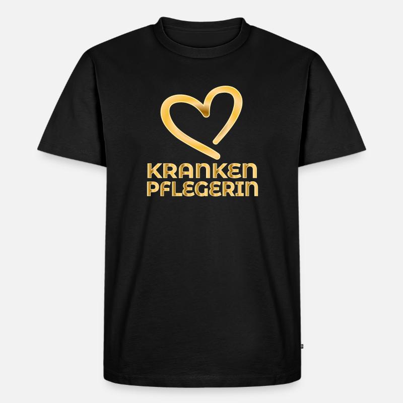 DANKESCHÖN KRANKENPFLEGERIN - Männer Premium Bio T-Shirt - Schwarz
