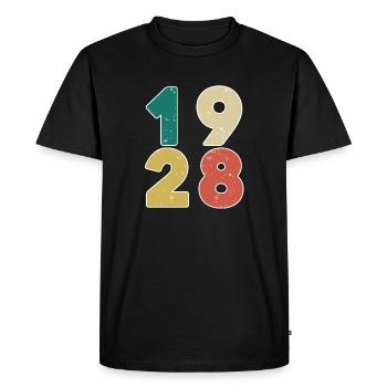 1928 - Born 1928 - Built in 1928 - Men's Premium Organic T-Shirt - black - Front - Nico (187cm)