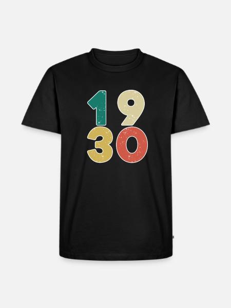 1930 - Nato nel 1930 - Costruito nel 1930 - Maglietta ecologica premium da uomo - nero