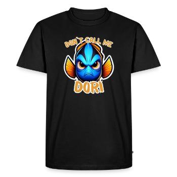 Dori en colère - T-shirt Premium bio Homme - noir - Devant - Nico (187cm)