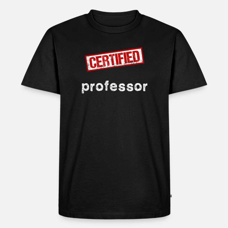 Professor - Männer Premium Bio T-Shirt - Schwarz