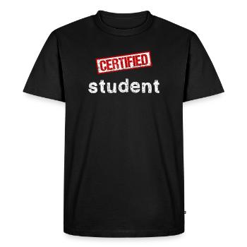 Student - Men's Premium Organic T-Shirt - black - Front - Nico (187cm)