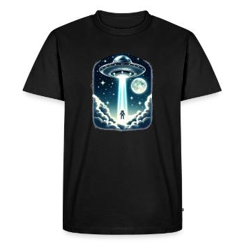 UFO abduction - Men's Premium Organic T-Shirt - black - Front - Nico (187cm)