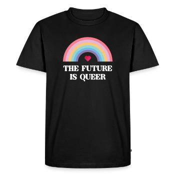 LGBT Pride Month - The Future is Queer - Men's Premium Organic T-Shirt - black - Front - Nico (187cm)