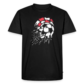 Soccer Croatia Team Ball Explosion Illustration - Men's Premium Organic T-Shirt - black - Front - Nico (187cm)
