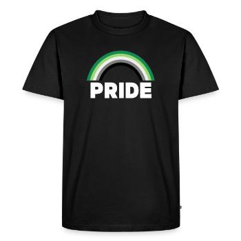 Aromantic Pride - Men's Premium Organic T-Shirt - black - Front - Nico (187cm)