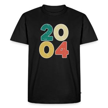 2004 - Année 2004 - Année 2004 - T-shirt Premium bio Homme - noir - Devant - Nico (187cm)