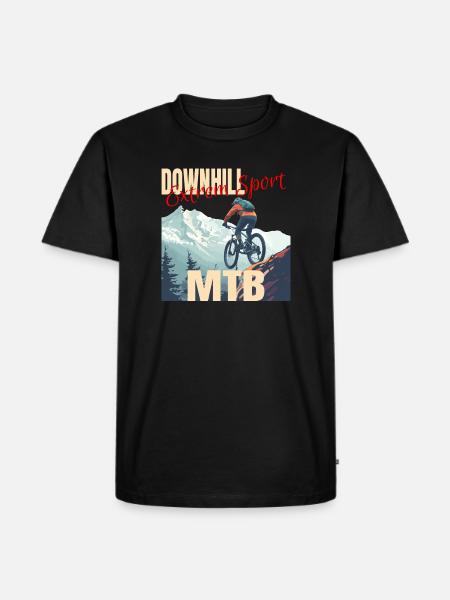 Downhill - Extrem Sport - Männer Premium Bio T-Shirt - Schwarz
