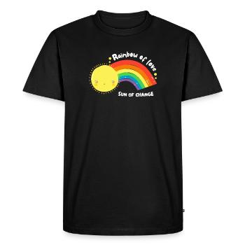 Lgbt rainbow of love - Men's Premium Organic T-Shirt - black - Front - Nico (187cm)