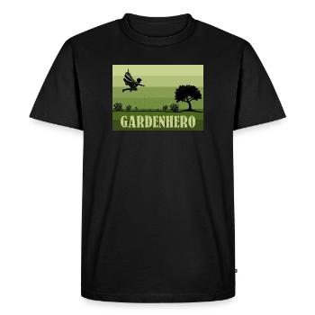 Rétro/Vintage Héros de jardin masculin - T-shirt Premium bio Homme - noir - Devant - Nico (187cm)