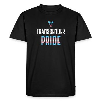 Mois de la fierté LGBTQ - Fierté transgenre - T-shirt Premium bio Homme - noir - Devant - Nico (187cm)