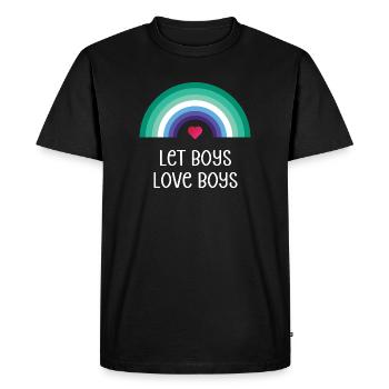 LGBT Pride Month - Let Boys Love Boys - Men's Premium Organic T-Shirt - black - Front - Nico (187cm)