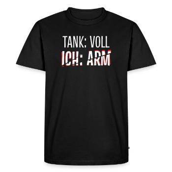 Fuel pump Energy Energy storage Refuelling Electricity - Men's Premium Organic T-Shirt - black - Front - Nico (187cm)