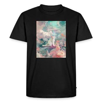 Chat pastel dans Dreamscape - T-shirt Premium bio Homme - noir - Devant - Nico (187cm)