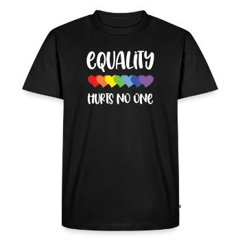 LGBT Pride Month - Equality Hurts No One - Men's Premium Organic T-Shirt - black - Front - Nico (187cm)