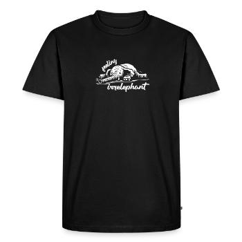 Sentiment irréléphant éléphant animaux drôle jeu de mots - T-shirt Premium bio Homme - noir - Devant - Nico (187cm)